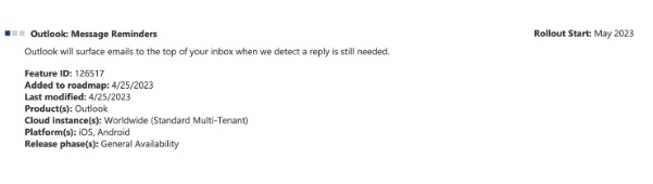 微软预告Outlook新特性：自动置顶需要回复的邮件